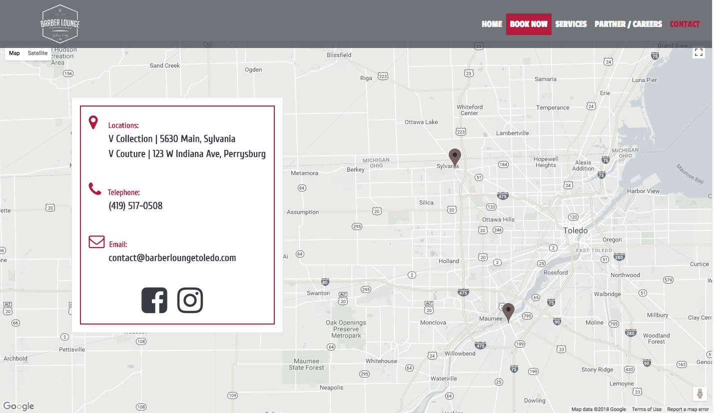 barber lounge contact map